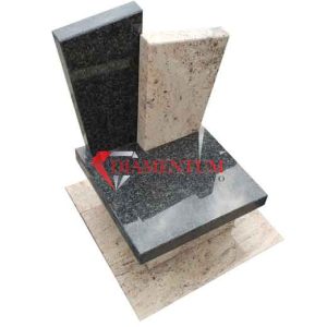 Nagrobek urnowy z granitu Impala i Kashmir Gold